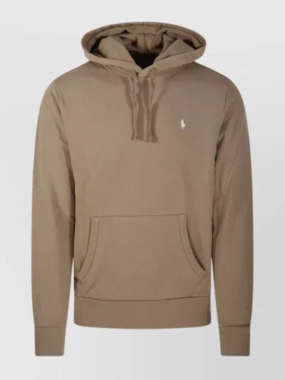 Ralph Lauren Drawstring Hood Kangaroo Pocket Ribbed Sweatshirt