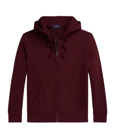 Ralph Lauren Drawstring Hooded Sweatshirt In Red