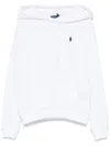 Ralph Lauren Drawstring Hooded Sweatshirt In White
