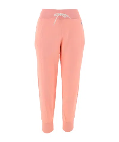Ralph Lauren Drawstring-waist Cotton-blend Track Pants In Pink