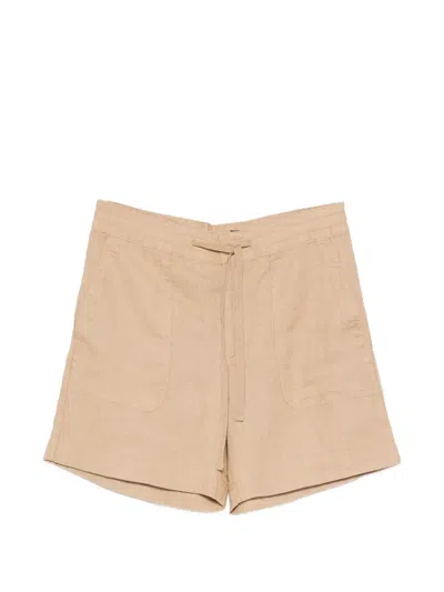 Ralph Lauren Drawstring-waist Patch-pocket Shorts In Brown
