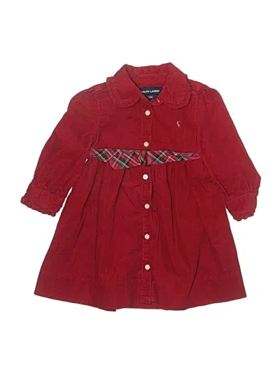Pre-owned Ralph Lauren Babies' Dress In Burgundy