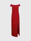 Ralph Lauren Adlar-short Sleeve-gown In Red