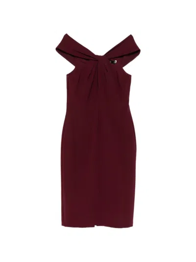 Ralph Lauren Purple Sleeveless Midi Dresses In Burgundy