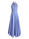 Ralph Lauren Eldred End-on-end Day Halter Dress In Clear Blue