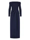Ralph Lauren Off-shoulder Knot-detail Dress In Multi