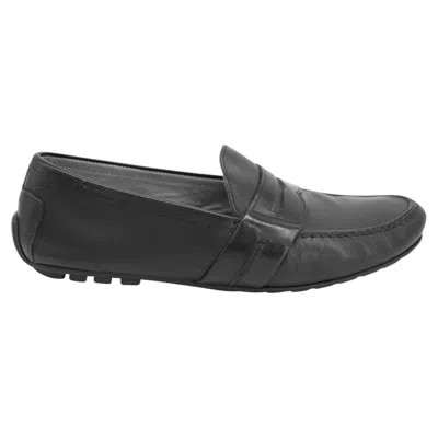 Pre-owned Ralph Lauren Driving Shoes In Black Leather