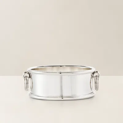 Ralph Lauren Durban Wine Bottle Coaster In Silver In White