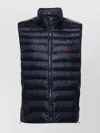 Ralph Lauren Earth Quilted High-neck Drawstring Jacket In Blue