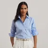 Ralph Lauren Easy Care Stretch Cotton Shirt In Blue