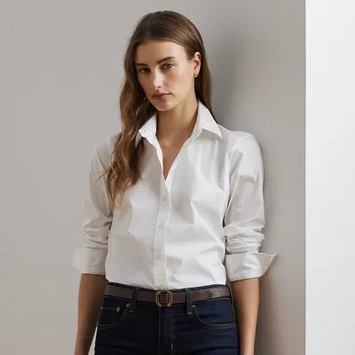 Ralph Lauren Easy Care Stretch Cotton Shirt In White