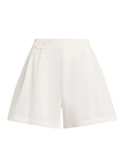 Ralph Lauren Effortless Mini Cotton Shorts For Women In White