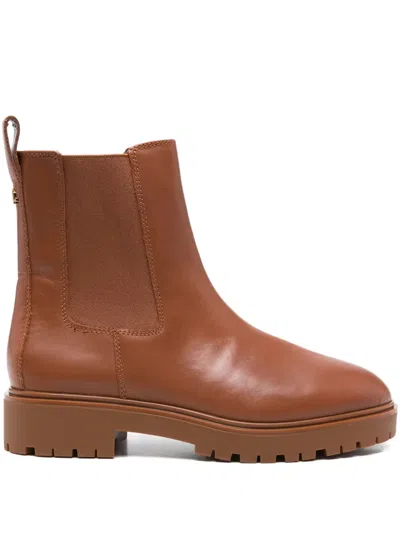 Ralph Lauren Elastic-panelled Boots In Brown
