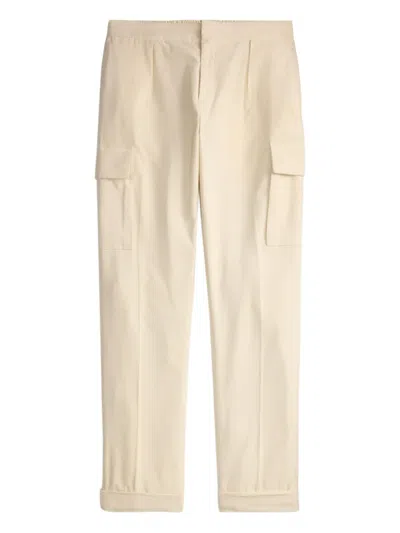 Ralph Lauren Elasticated Drawstring Pleated Trousers In White