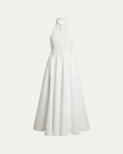 Ralph Lauren Halterneck Shirt Dress In White