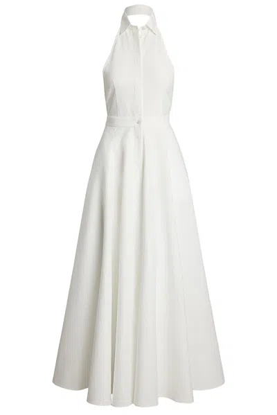 Ralph Lauren Halterneck Shirt Dress In White