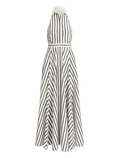 Ralph Lauren Eldred Striped Maxi Dress In Gray