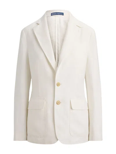 Ralph Lauren Elegant 100% Linen Women's Coat In White
