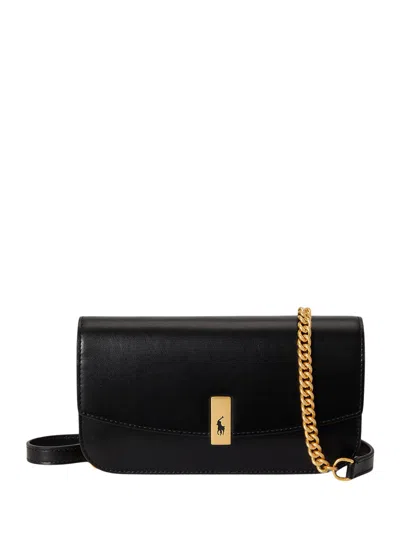 Ralph Lauren Elegant Leather Wallet For Women In Black