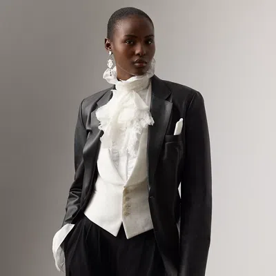 Ralph Lauren Eli Lambskin Jacket In Black