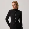 Ralph Lauren Eliza Grain De Poudre Jacket In Black