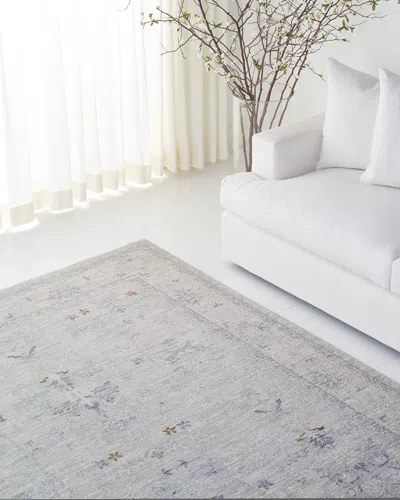 Ralph Lauren Eliza Power-loomed Rug, 9' X 12' In Light Grey