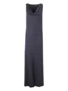 Ralph Lauren Cowl-neck Ring-detail Maxi Dress In Blue