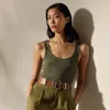 Polo Ralph Lauren Ellis Rib-knit Cotton-blend Tank Top In Moss