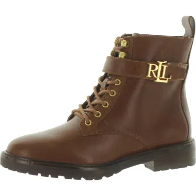 Ralph Lauren Elridge Womens Leather Lace-up Ankle Boots In Multi