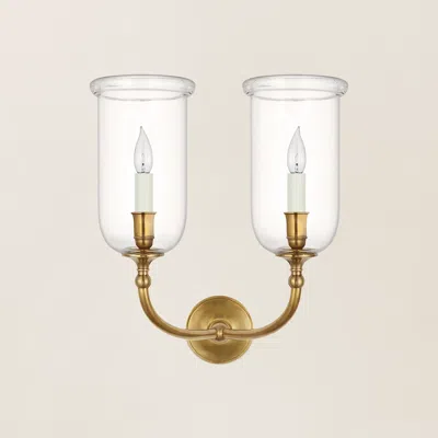 Ralph Lauren Embers Double Hurricane Sconce In Gold