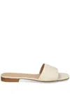 Ralph Lauren Embossed Logo Sandals In White