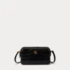 Ralph Lauren Embossed Medium Witley Crossbody Wallet In Black