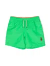 Polo Ralph Lauren Embroidered-bear Shorts In Green