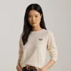 Ralph Lauren Embroidered Cashmere Crewneck Sweater In Neutral