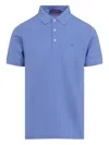 Ralph Lauren Timeless Blue Cotton T-shirt With Classic Polo Design In Blue