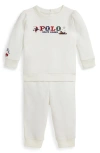 Ralph Lauren Embroidered Cotton Sweatshirt & Joggers Set In Multi