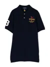 Polo Ralph Lauren Embroidered-logo Cotton Polo Dress In Blue
