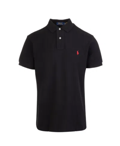 Polo Ralph Lauren Embroidered-logo Polo Shirt In Black
