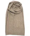 Ralph Lauren Embroidered Logo Scarf In Brown