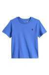 Ralph Lauren Babies'  Embroidered Logo Short Sleeve T-shirt In Blue