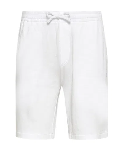 Polo Ralph Lauren Embroidered Logo Shorts In White
