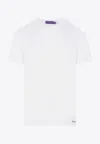 Ralph Lauren Embroidered Logo Crew Neck T-shirt With Side Slits In White