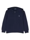 Polo Ralph Lauren Embroidered-logo Zip-up Hoodie In Blue