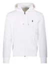 Ralph Lauren Embroidered-logo Zip-up Hoodie In White