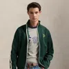 Ralph Lauren Embroidered Tricot Track Jacket In College Green