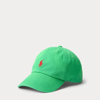 Ralph Lauren Embroidered Twill Ball Cap In Green