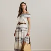 Ralph Lauren Embroidered Voile Off-the-shoulder Dress In Multi
