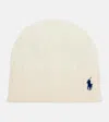 Ralph Lauren Embroidered Wool And Cashmere Beanie In White