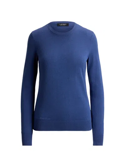 Ralph Lauren Embroidered-logo Crew-neck Sweater In Blue