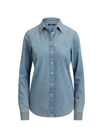 Ralph Lauren Jeanshemd Mit Logo-stickerei In Blue